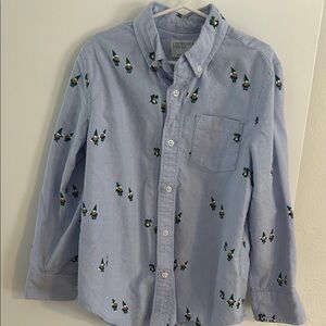 Crewcuts Light Blue Shirt with Gnome Print